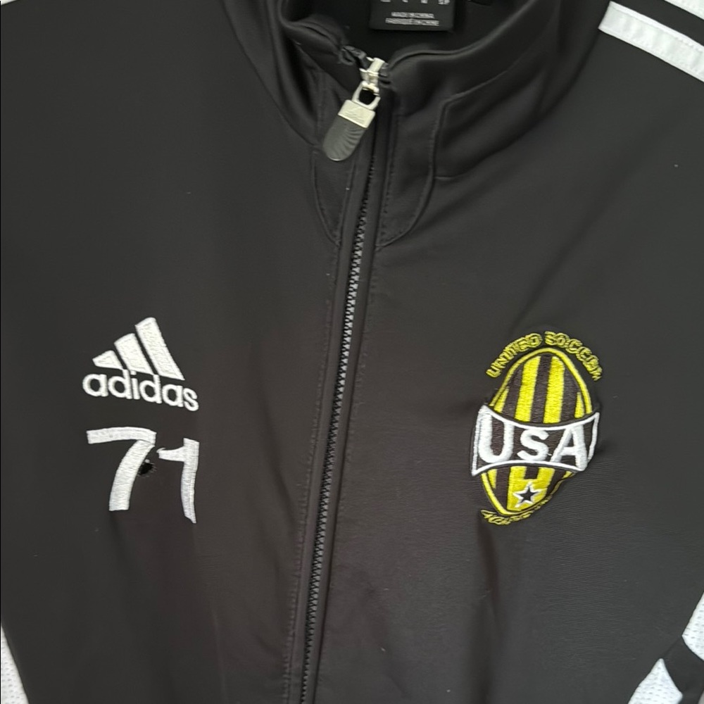 Adidas Black and White Men's Windbreaker - Picture 3 of 4